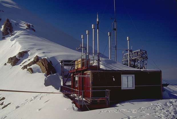 Zeppelinobservatoriet på Svalbard anno 1989