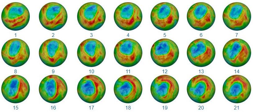 Slik har ozonhullet over Arktis utviklet seg dag for dag i mars