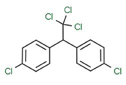 Figur 3: Molekylstrukturen til p,p'-DDT