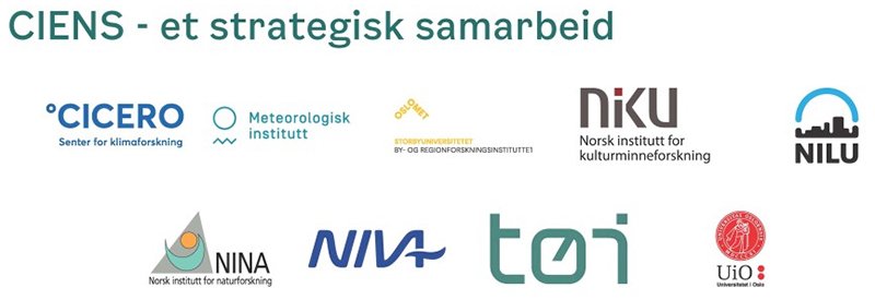 Logoer for samarbeidspartnerne i CIENS