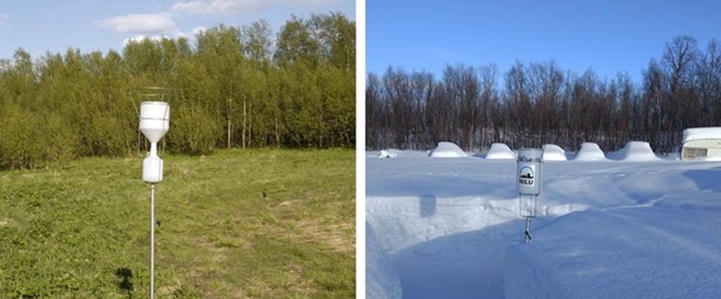 Nedbørsamlere i Karpdalen