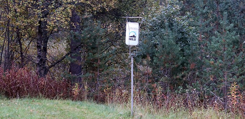 NILUs nedbĂžrsprĂžvetaker i Vatnedalen